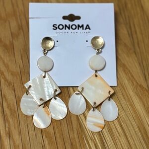 Sonoma Gold and Cream Geometric Earrings
